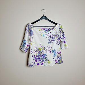 Clearout! C Brand Floral Off Shoulder Top Size M EUC
